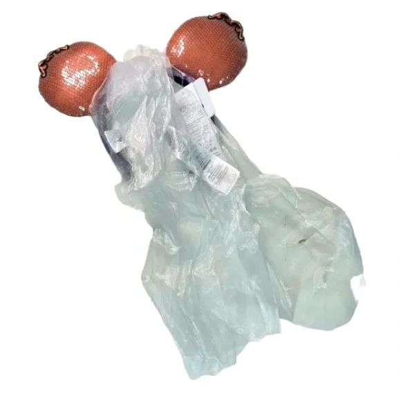 NWT Haunted Mansion The Bride Veil Sequin Headband Ears Disney Parks - Picture 3 of 7